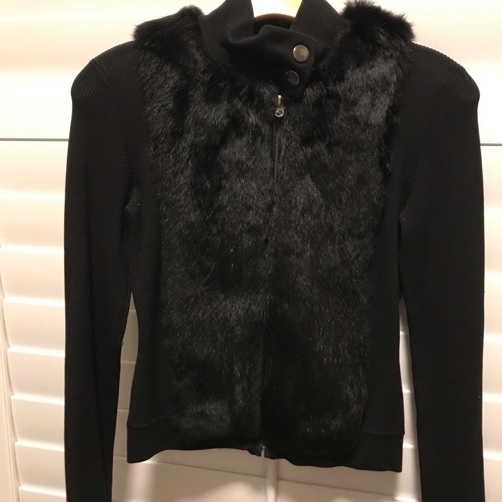 Bebe rabbit fur sweater